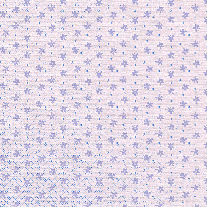 Floral Grid - Purple/Blue
