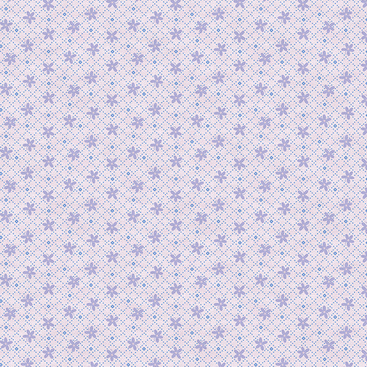 Floral Grid - Purple/Blue