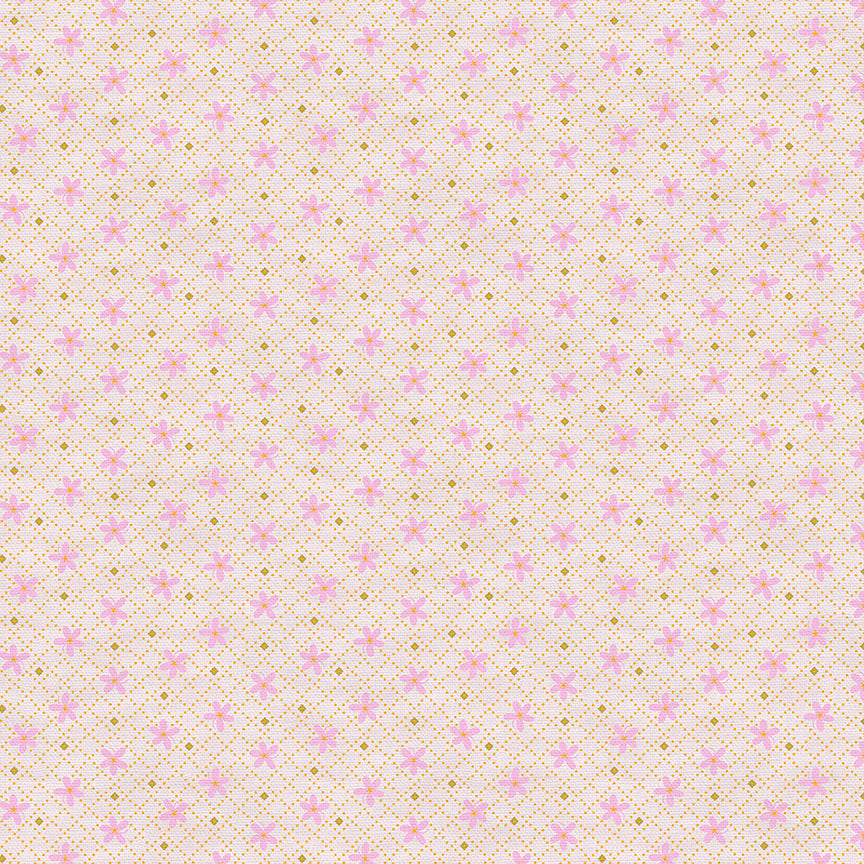 Floral Grid - Pink