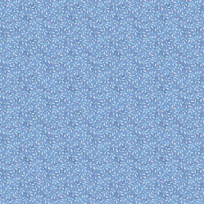 Leaf Toss - Light Blue on Dark Blue