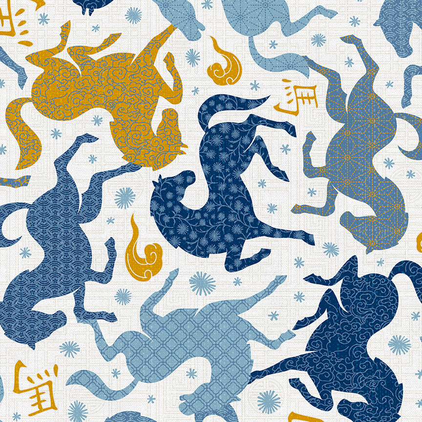 Year of the Horse - Blue/Gold