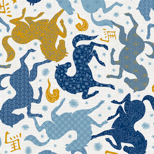 Year of the Horse - Blue/Gold