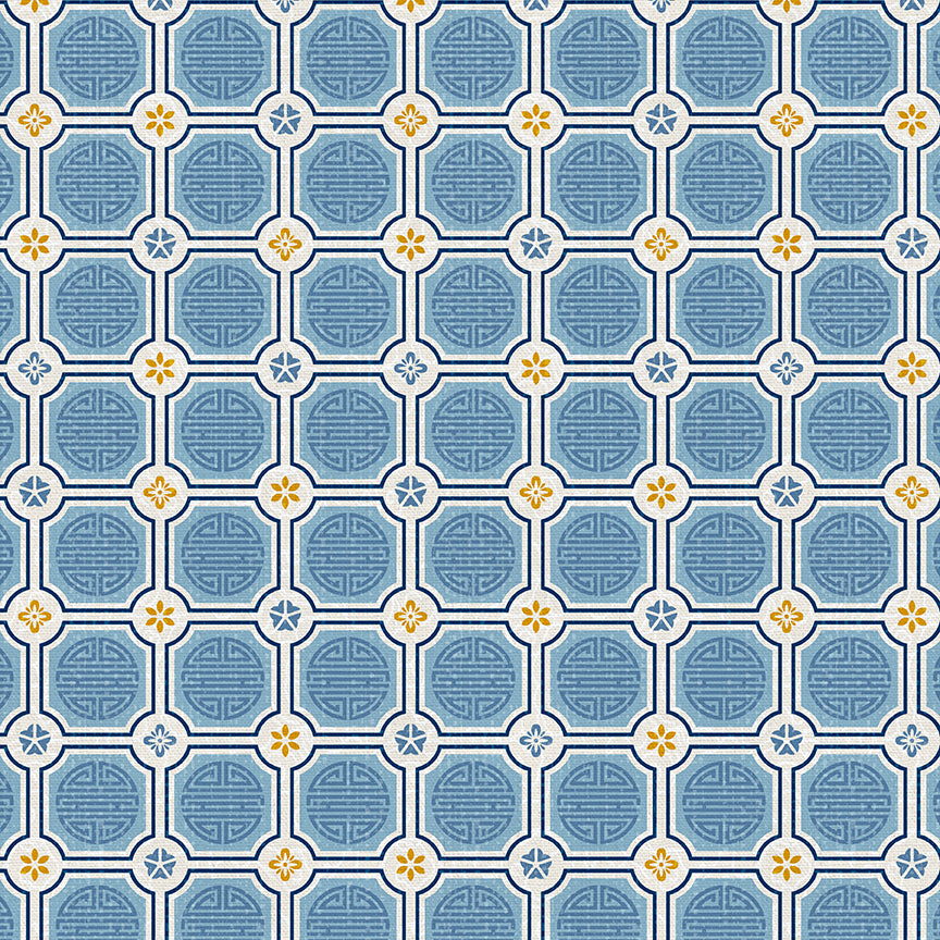 Geometric Symbols - Blue/Gold