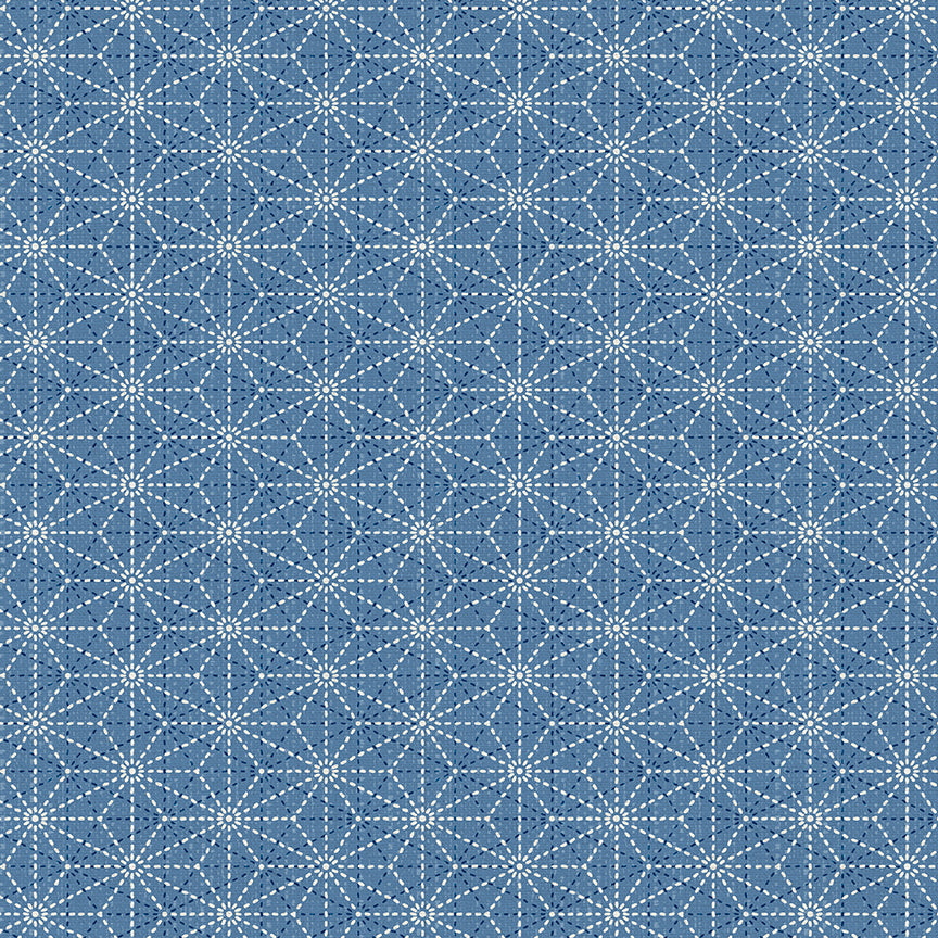 Geometric Stitches - Blue/Gold