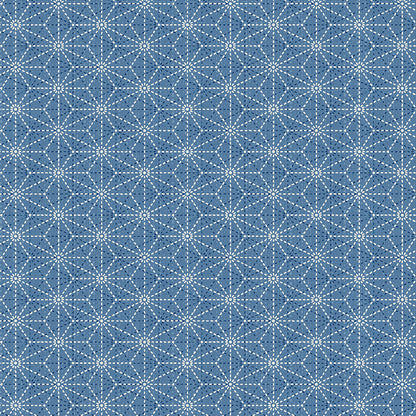 Geometric Stitches - Blue/Gold