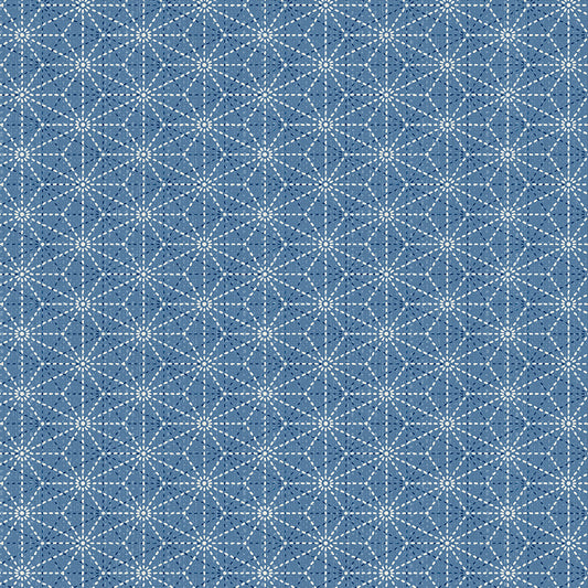 Geometric Stitches - Blue/Gold