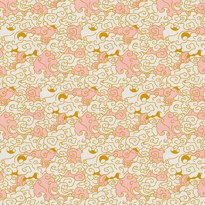 Whimsical Clouds - Pink/Gold