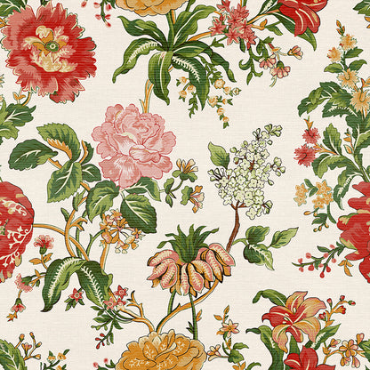 Grandma's Wallpaper - Red/Gold