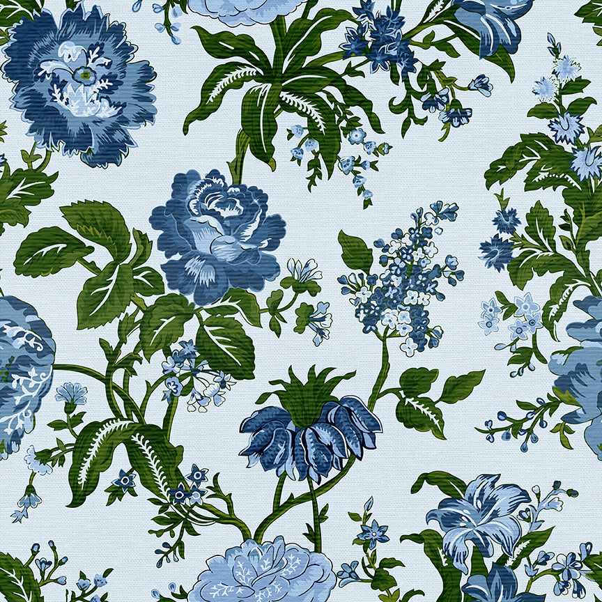 Grandma's Wallpaper - Blue