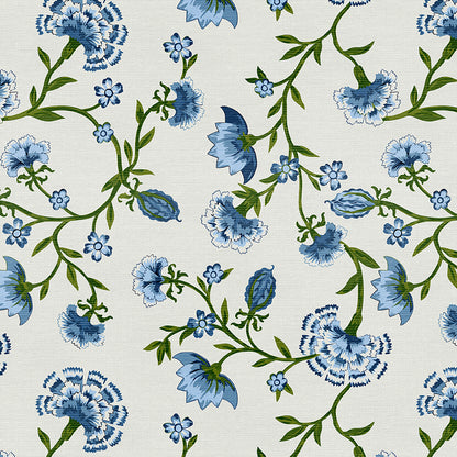 Floral Wallpaper - White/Blue