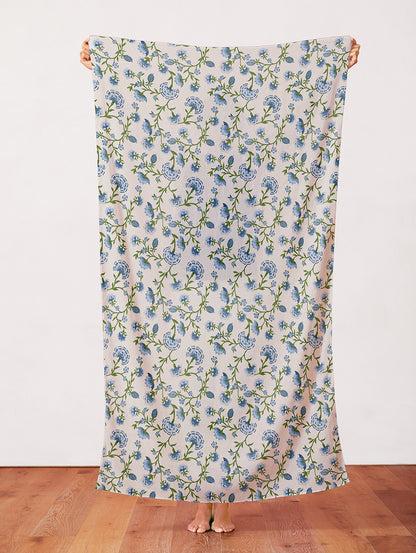 Floral Wallpaper - White/Blue