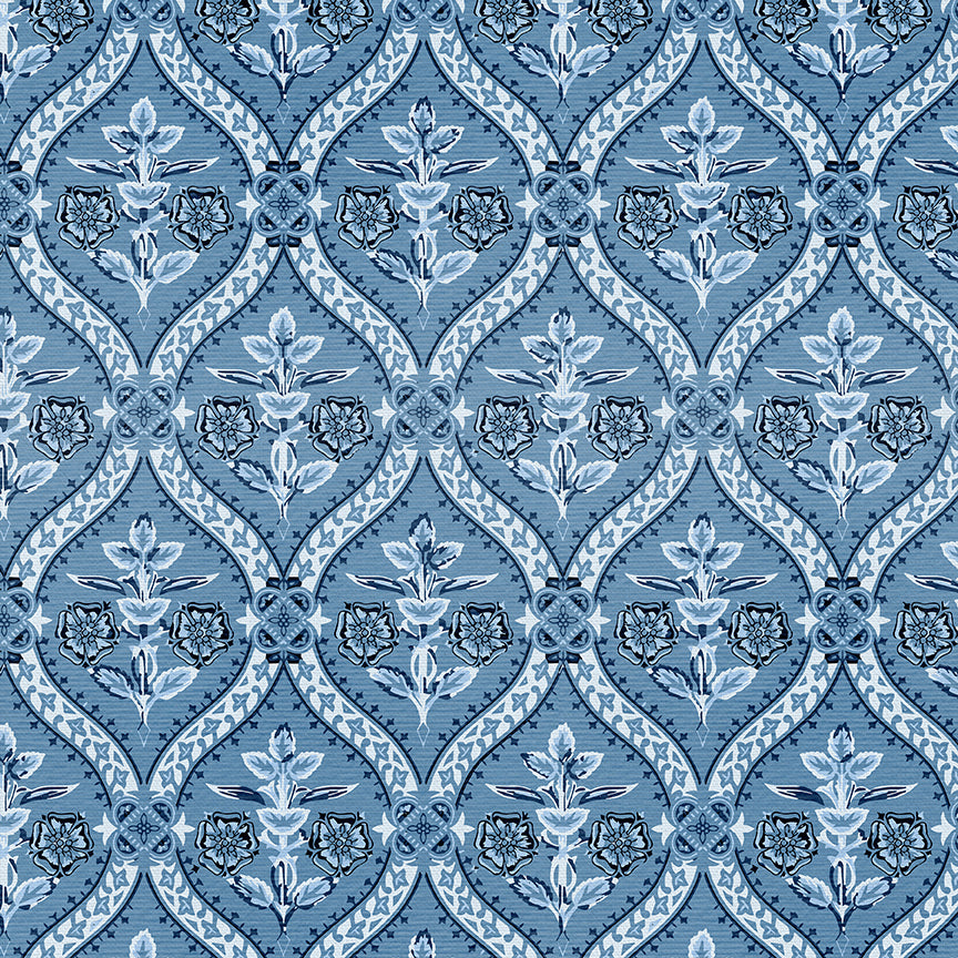 Folk Damask - Blue
