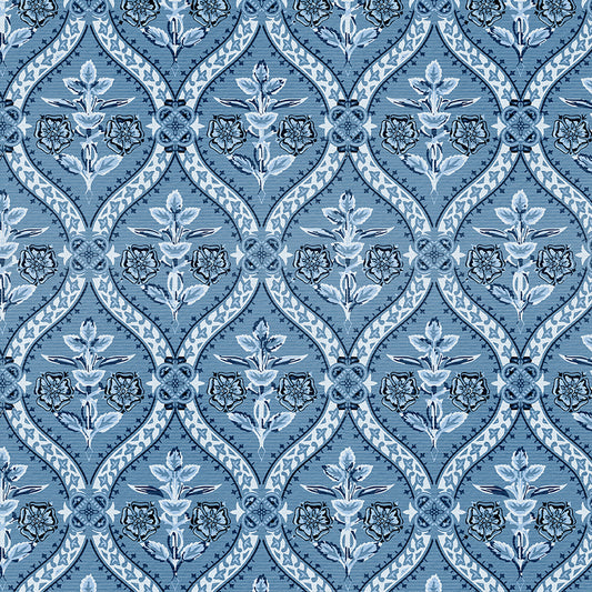 Folk Damask - Blue