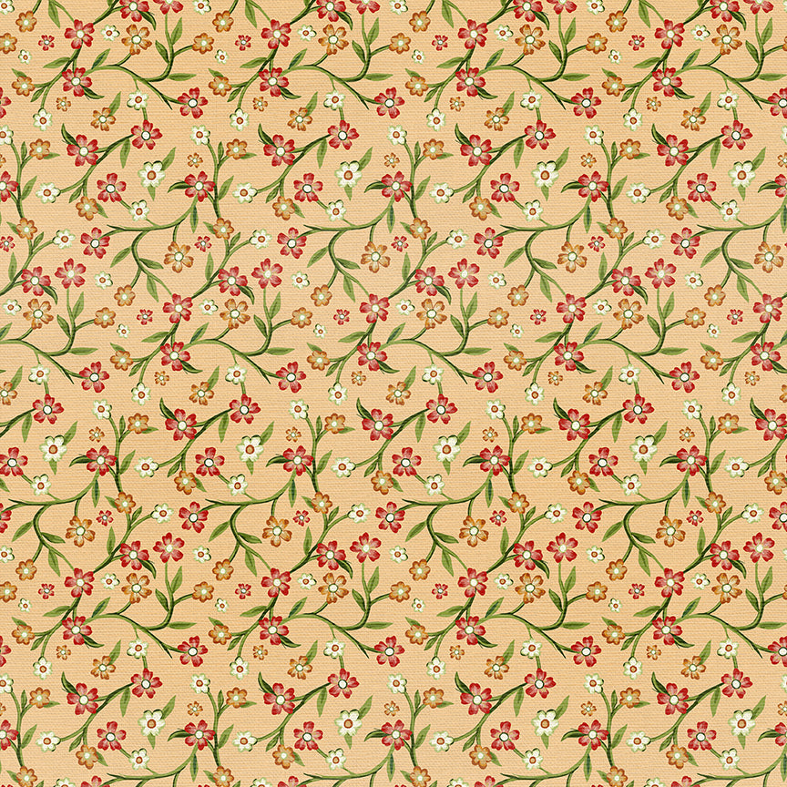 Floral Vines - Red