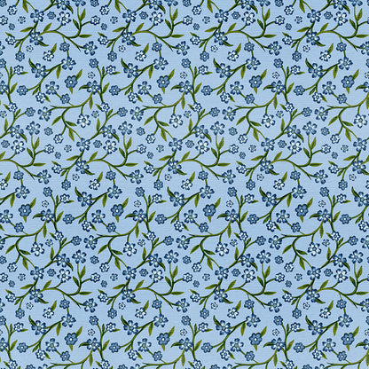 Floral Vines - Blue
