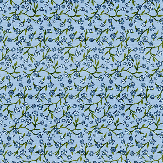 Floral Vines - Blue