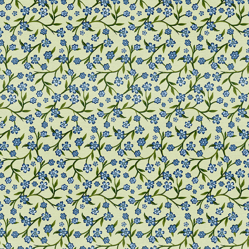 Floral Vines - Light Green