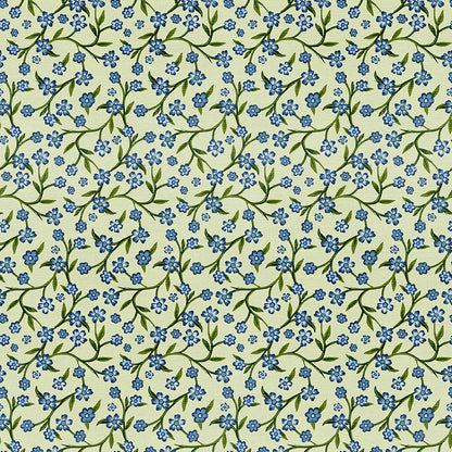 Floral Vines - Light Green