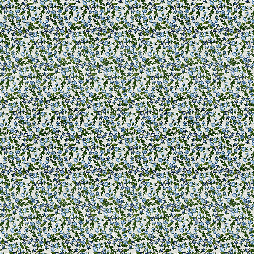 Ditsy Florals - White/Blue