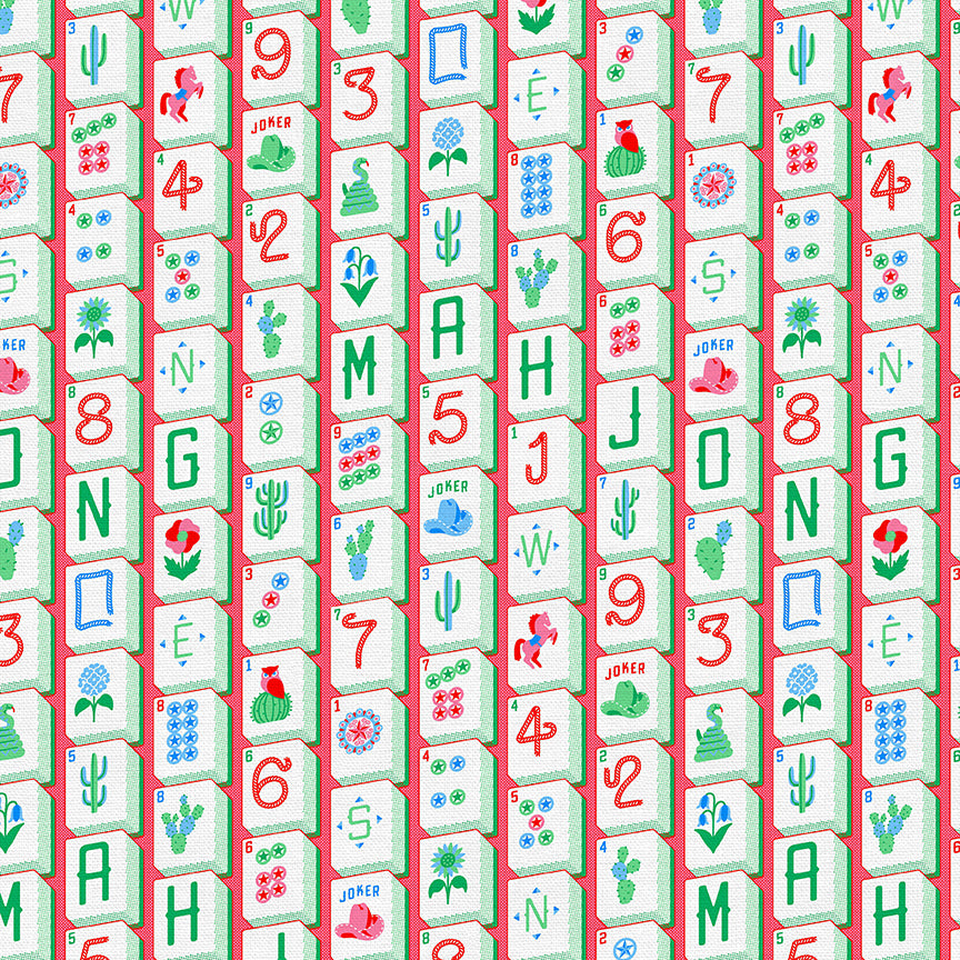 Mahjong Tiles - Red/Green