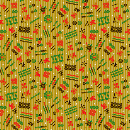 Suit Toss - Gold/Green