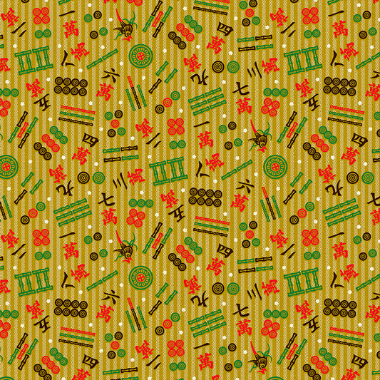 Suit Toss - Gold/Green