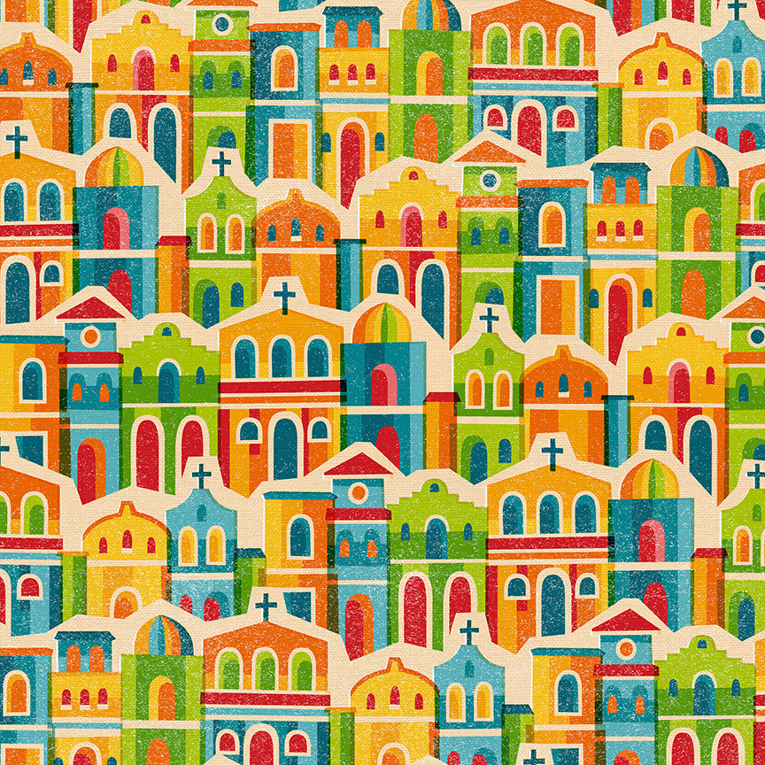 Town Building Stripe - Multi