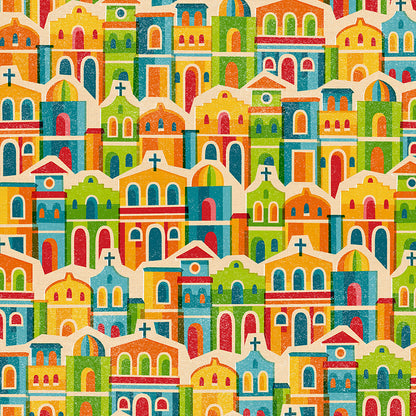 Town Building Stripe - Multi