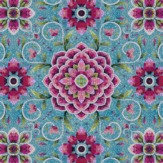 Mosaic Magic - Teal/Pink