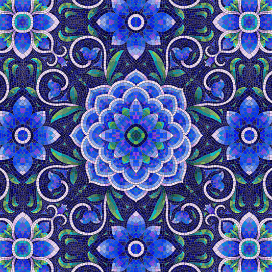 Mosaic Magic - Dark Blue/Green
