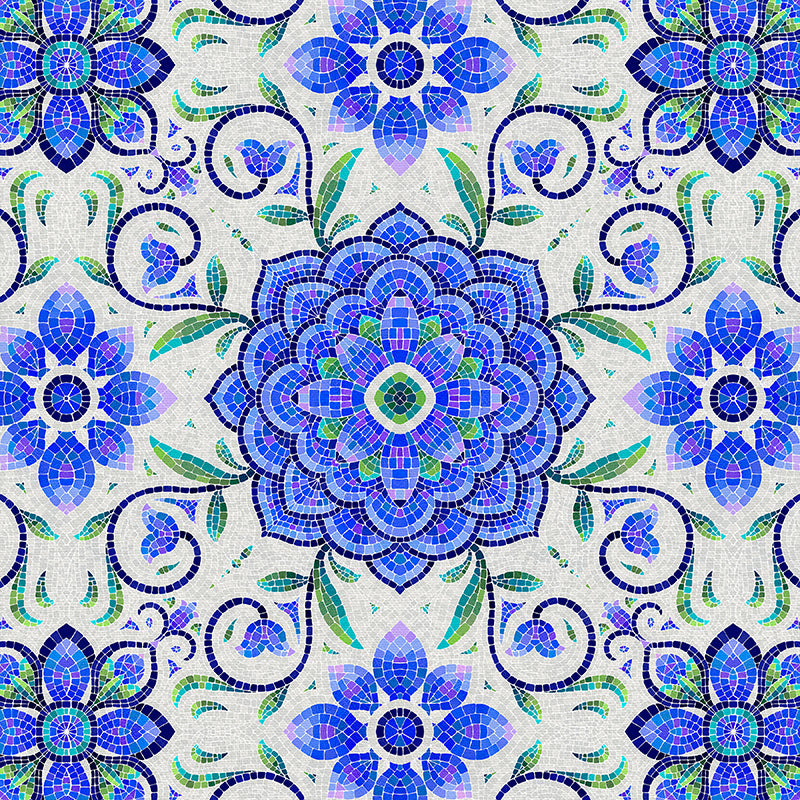 Mosaic Magic - Grey/Blue
