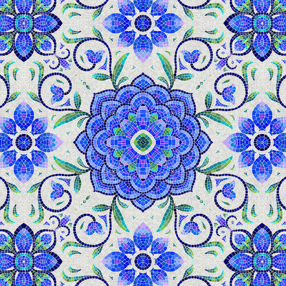 Mosaic Magic - Grey/Blue
