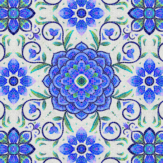 Mosaic Magic - Grey/Blue