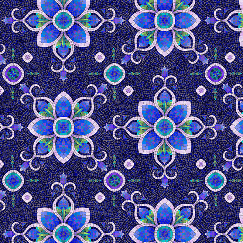 Tile Medallions - Dark Blue