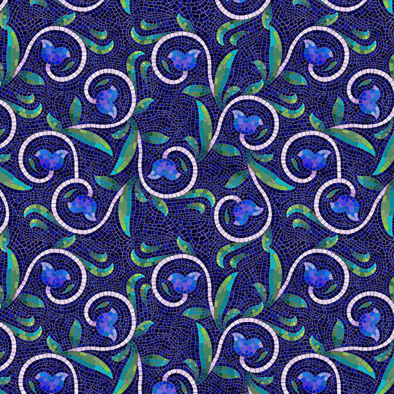 Vine Toss - Dark Blue/Green