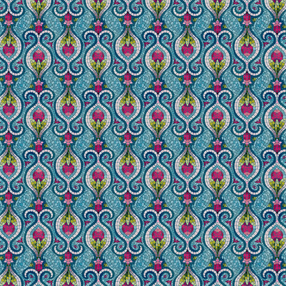 Framed Buds - Aqua/Pink