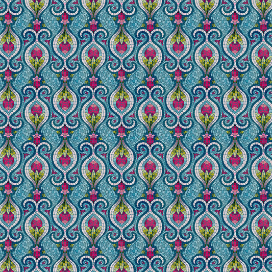 Framed Buds - Aqua/Pink