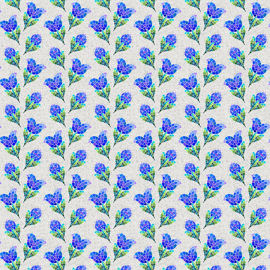 Tulips - Grey/Blue