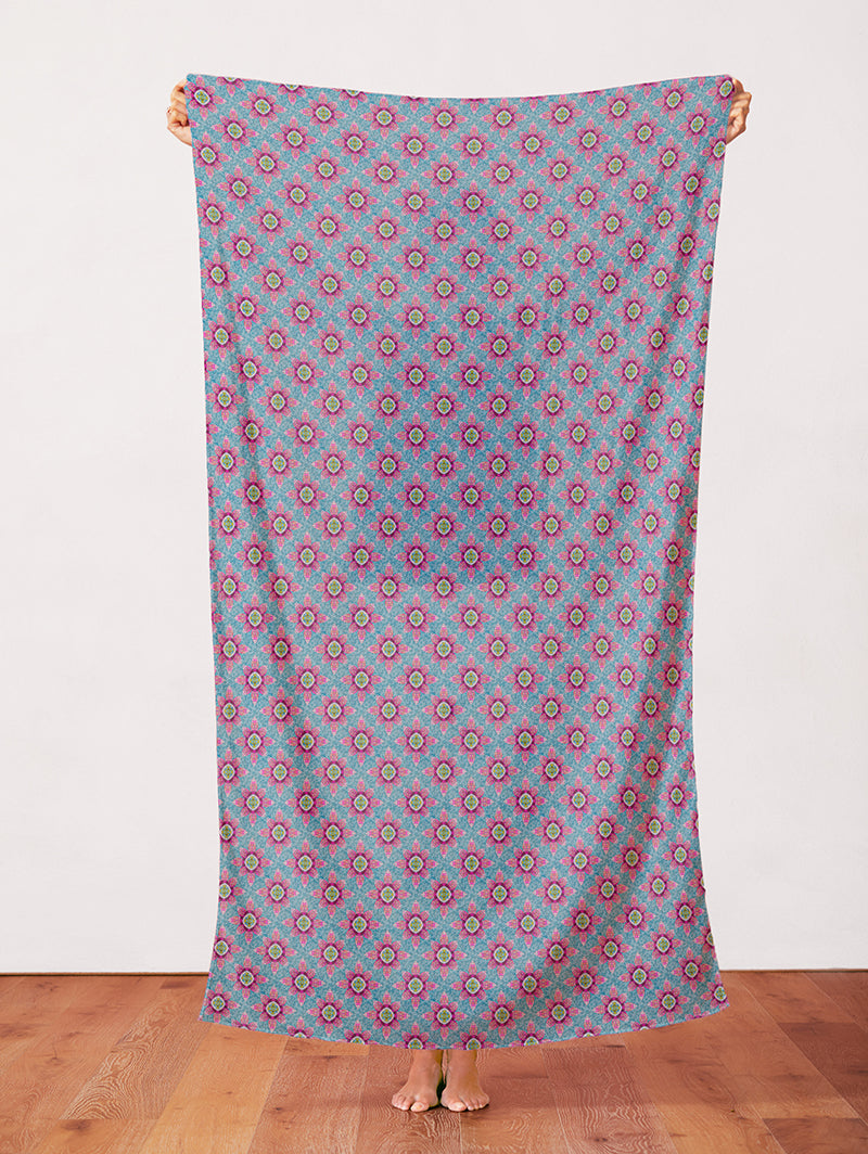 Geo Bloom - Aqua/Pink