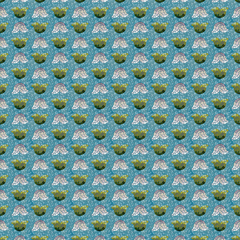 Tulip Petals - Aqua/Pink