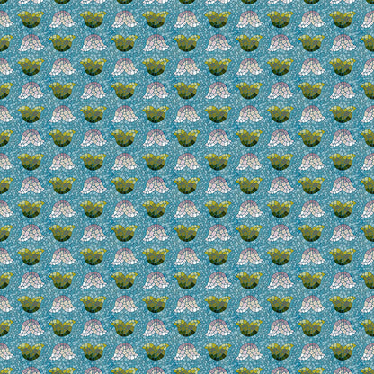 Tulip Petals - Aqua/Pink
