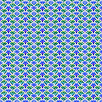 Scallop - Green/Blue