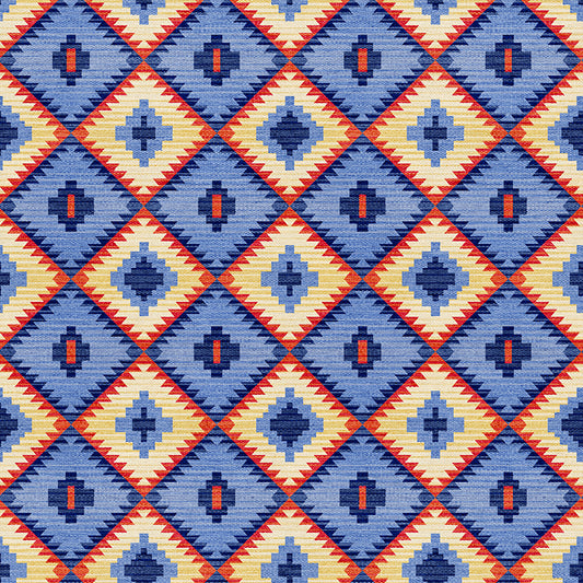 Desert Geometry - Blue/Red