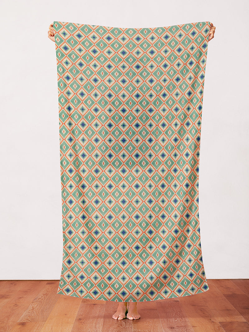 Desert Geometry - Green/Cream