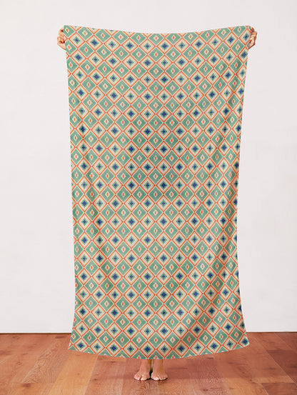Desert Geometry - Green/Cream