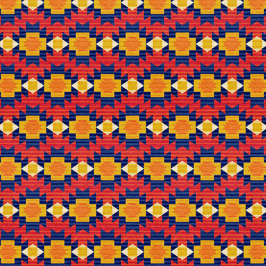 Adobe Sunset - Blue/Red