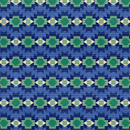 Adobe Sunset - Blue/Green