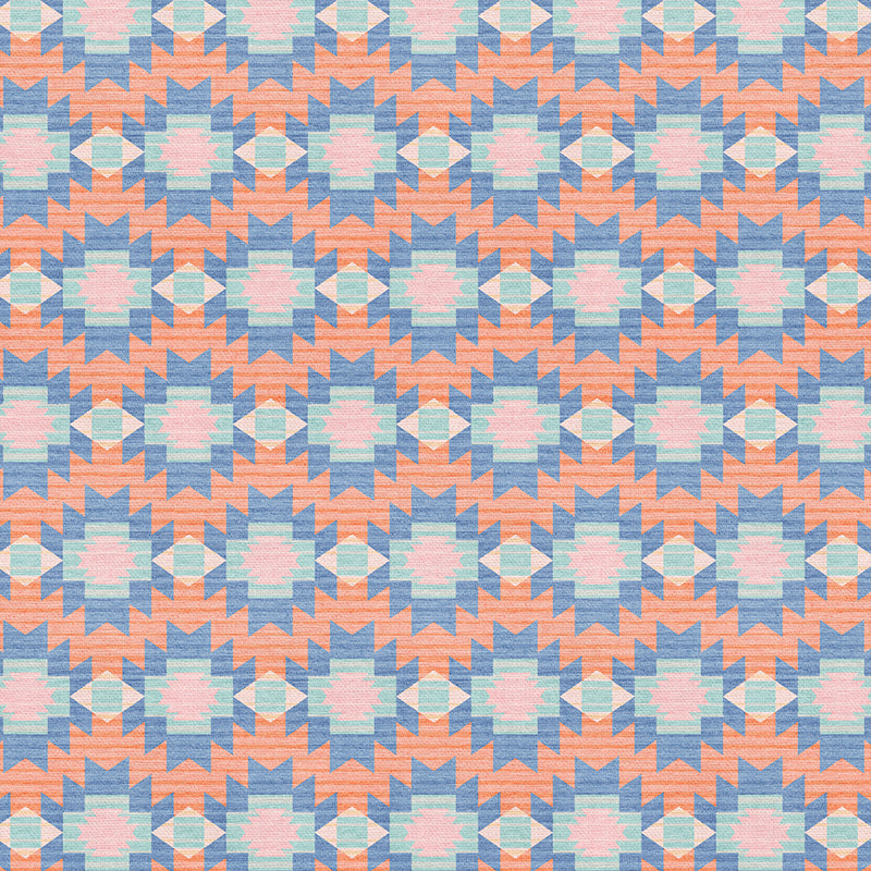 Adobe Sunset - Peach/Teal
