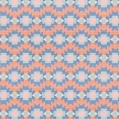 Adobe Sunset - Peach/Teal