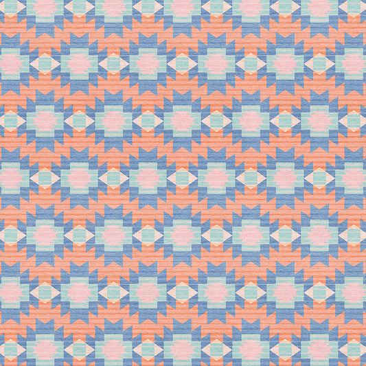Adobe Sunset - Peach/Teal